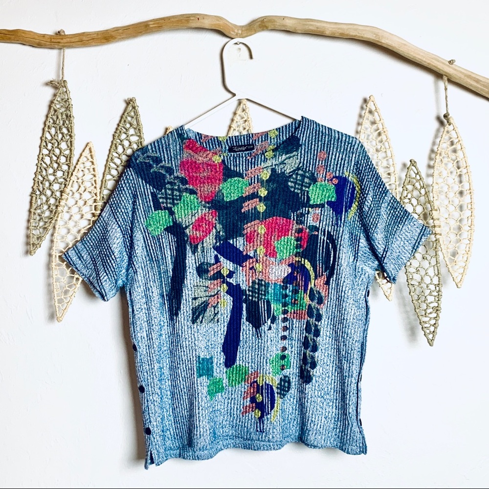 Inoah Blouse Top Size S/M Made in USA